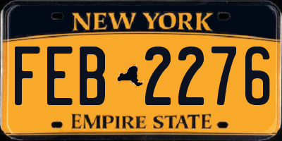 NY license plate FEB2276