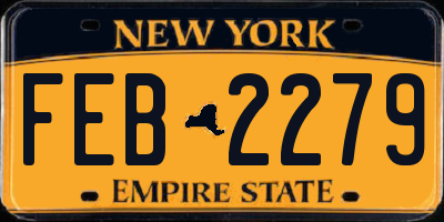 NY license plate FEB2279