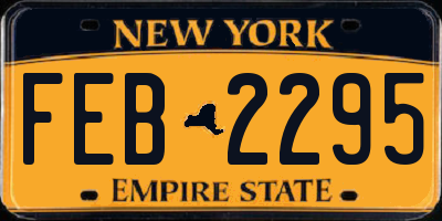 NY license plate FEB2295