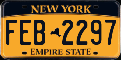 NY license plate FEB2297