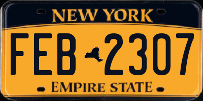 NY license plate FEB2307
