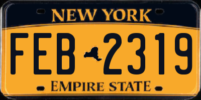 NY license plate FEB2319