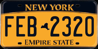 NY license plate FEB2320