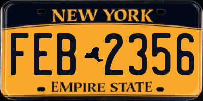 NY license plate FEB2356