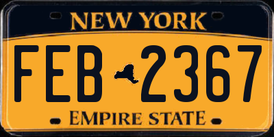 NY license plate FEB2367