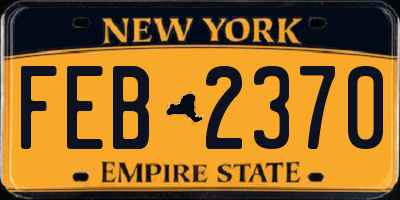 NY license plate FEB2370
