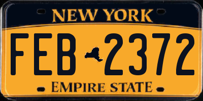 NY license plate FEB2372