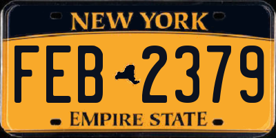 NY license plate FEB2379