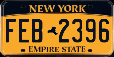NY license plate FEB2396