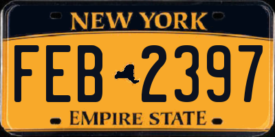 NY license plate FEB2397