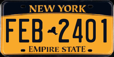 NY license plate FEB2401