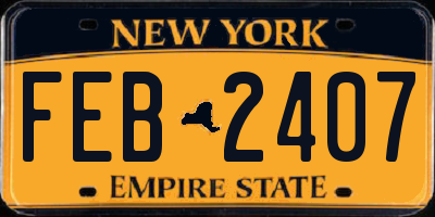 NY license plate FEB2407