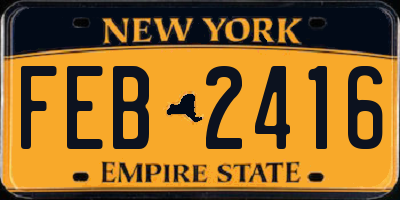NY license plate FEB2416