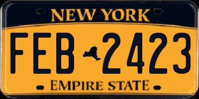 NY license plate FEB2423