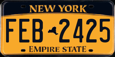 NY license plate FEB2425
