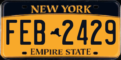 NY license plate FEB2429