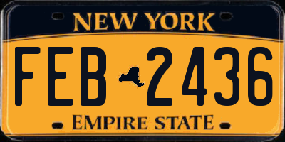 NY license plate FEB2436
