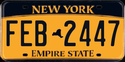 NY license plate FEB2447