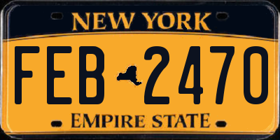 NY license plate FEB2470