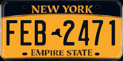 NY license plate FEB2471