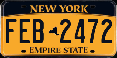NY license plate FEB2472