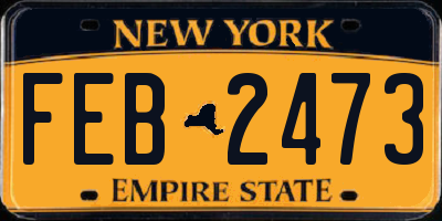NY license plate FEB2473