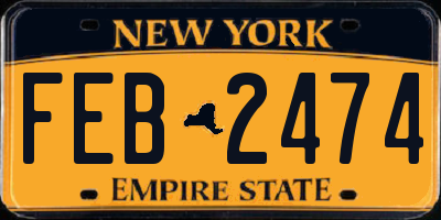 NY license plate FEB2474