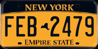 NY license plate FEB2479