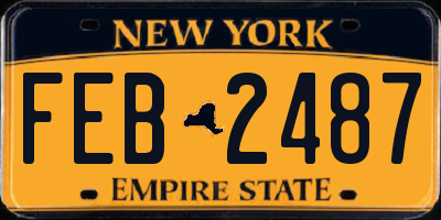 NY license plate FEB2487