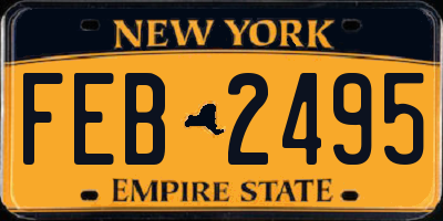 NY license plate FEB2495