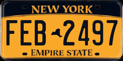 NY license plate FEB2497