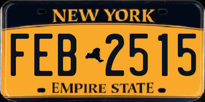 NY license plate FEB2515