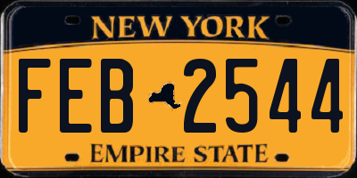 NY license plate FEB2544