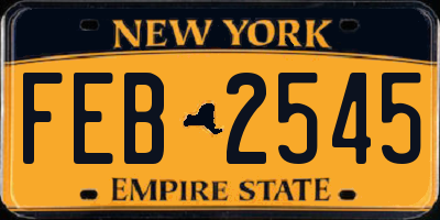 NY license plate FEB2545