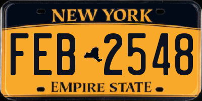 NY license plate FEB2548