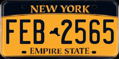 NY license plate FEB2565