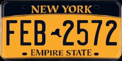 NY license plate FEB2572