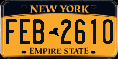 NY license plate FEB2610