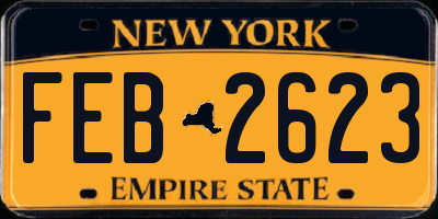 NY license plate FEB2623