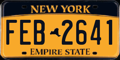 NY license plate FEB2641