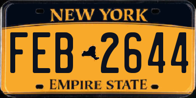 NY license plate FEB2644
