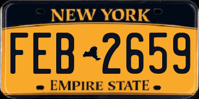 NY license plate FEB2659