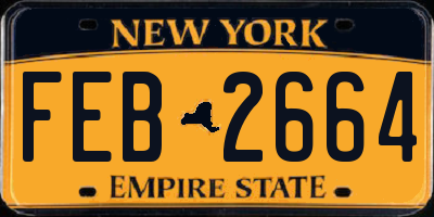 NY license plate FEB2664