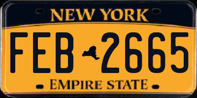 NY license plate FEB2665