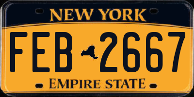 NY license plate FEB2667