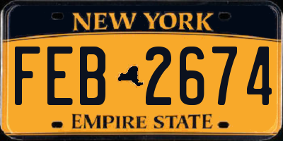 NY license plate FEB2674