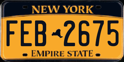 NY license plate FEB2675