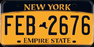 NY license plate FEB2676