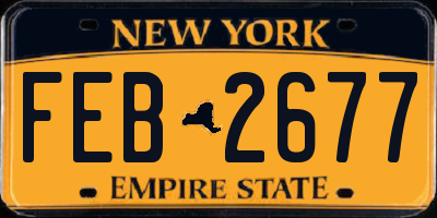 NY license plate FEB2677