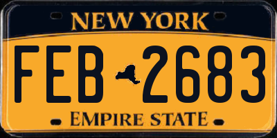 NY license plate FEB2683